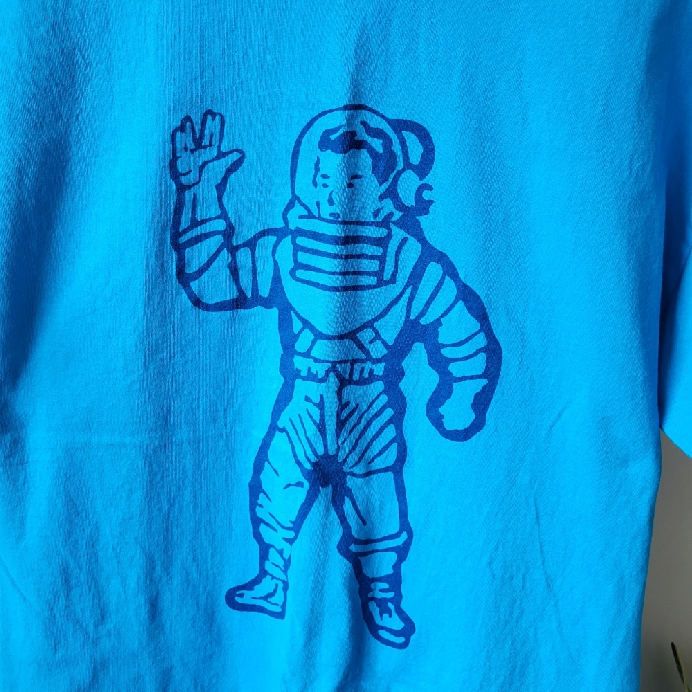 Billionaire Boys Club blue crew neck short sleeve graffic T-shirt astronauts Lg - Picture 2 of 8